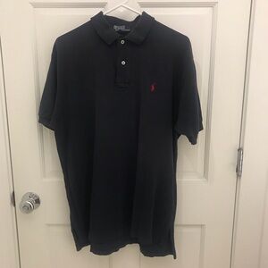 Ralph Lauren Navy Polo 100% Cotton Size Large